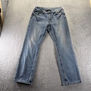 Raw Diamond Jeans Mens 34x32 Blue Cotton Denim Straight Western Cowboy Workwear
